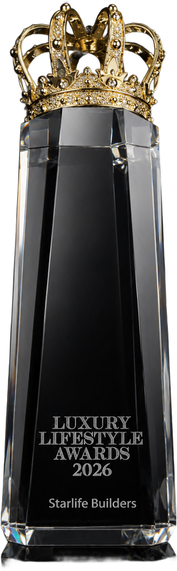 Luxury Lifestyle Awards 2026 trophy — Starlife Builders