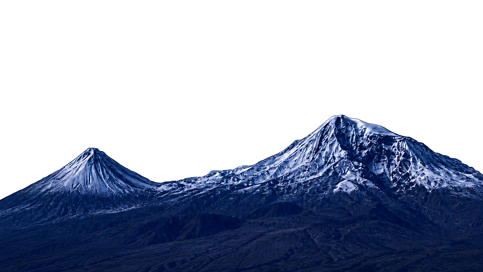 Snow-capped mountains at night